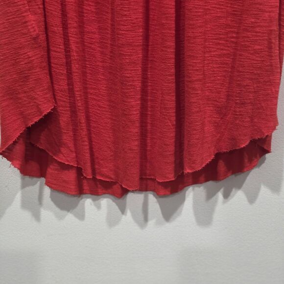 Free People Boho Crochet Lace Embroidered Red Tank Top Festival Peasant Blouse S - Picture 7 of 9